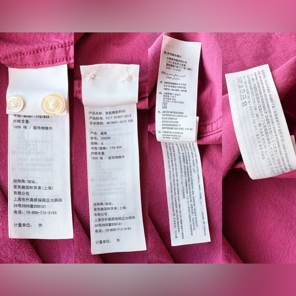 Vintage Y2K Abercrombie & Fitch Oxford Shirt Men’s S Pink Nantucket Red Relaxed - Picture 13 of 16